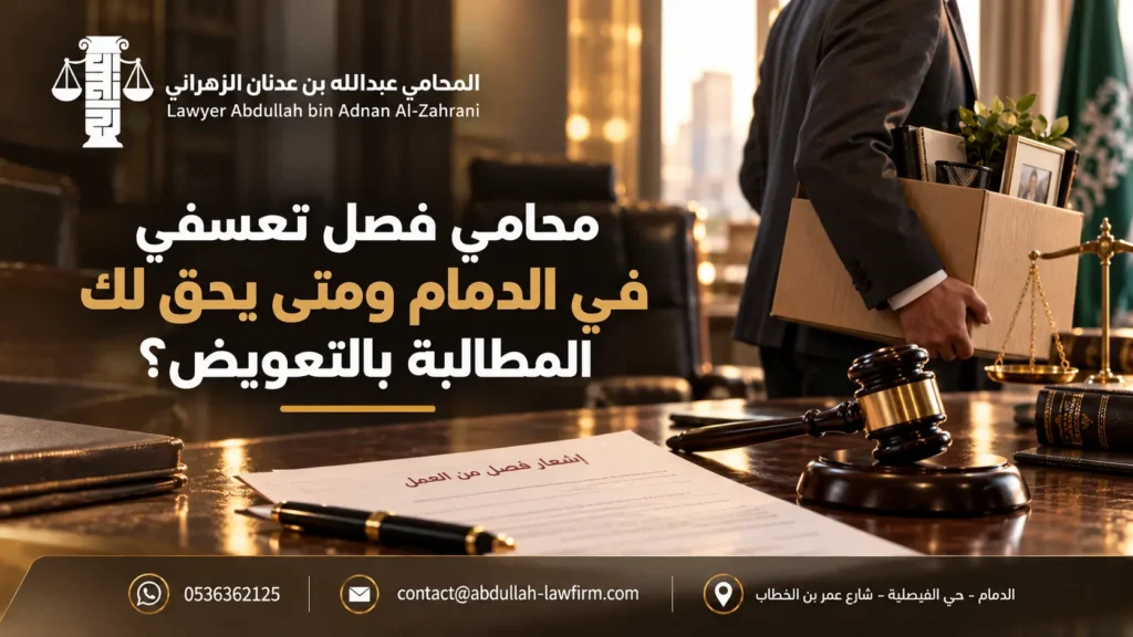 محامي فصل تعسفي في الدمام ومتى يحق لك المطالبة بالتعويض؟